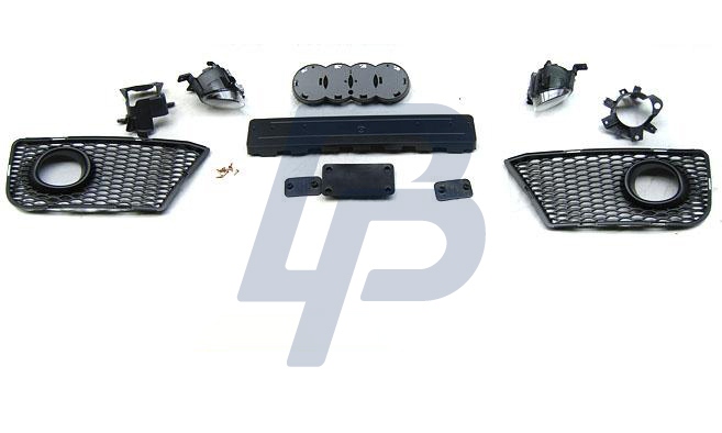 AUDI A3 08-12 RS STYLE CHROME BLACK FRONT BUMPER - 3
