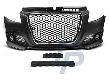 AUDI A3 08-12 RS STYLE CHROME BLACK PDC FRONT BUMPER