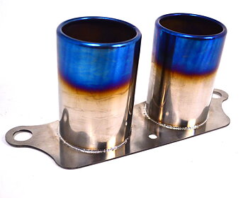 AGENCY POWER TITANIUM EXHAUST BURNT TIPS PORSCHE 997 GT3 GT3RS 07-12