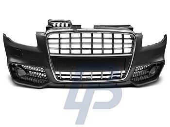 AUDI A4 04-08 S-LINE CHROME BLACK FRONT BUMPER