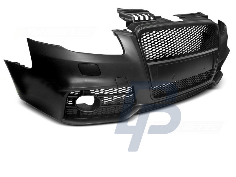 AUDI A4 04-08 RS STYLE BLACK FRONT BUMPER - 6