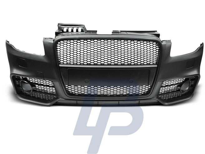 AUDI A4 04-08 RS STYLE BLACK FRONT BUMPER - 2