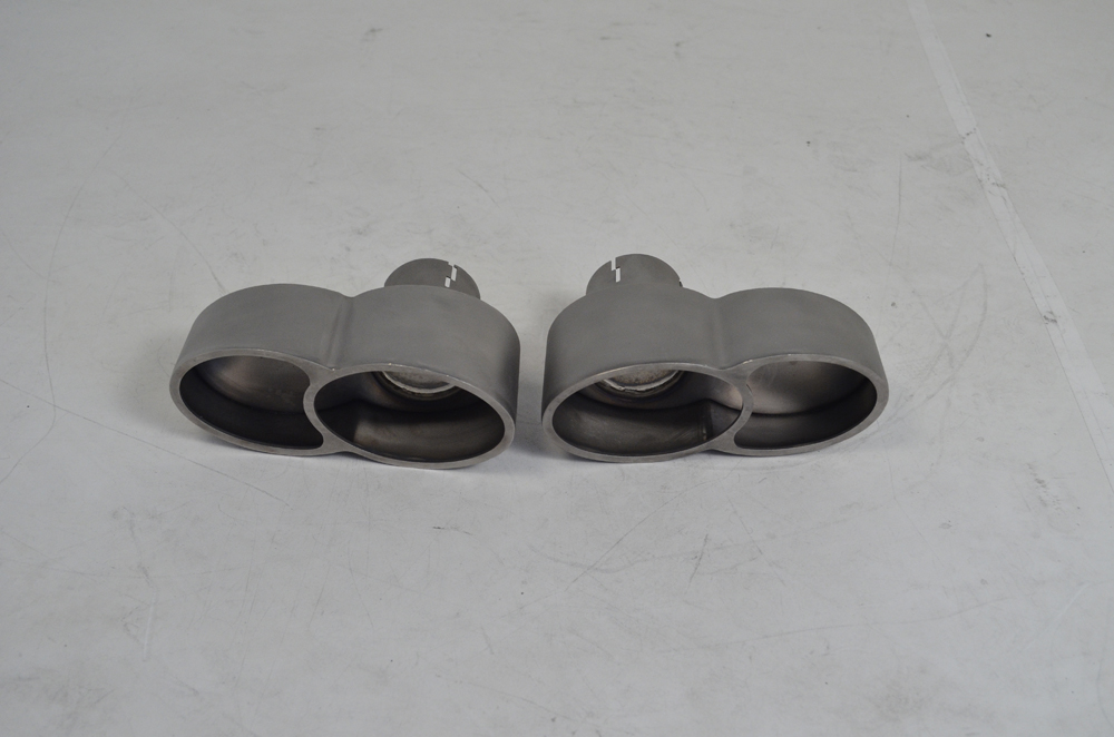 AGENCY POWER QUAD OVAL EXHAUST TIPS SATIN TITANIUM PORSCHE 997 TURBO 07-09 - 2