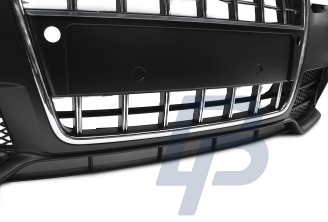 AUDI A4 04-08 S-LINE CHROME BLACK PDC FRONT BUMPER - 4