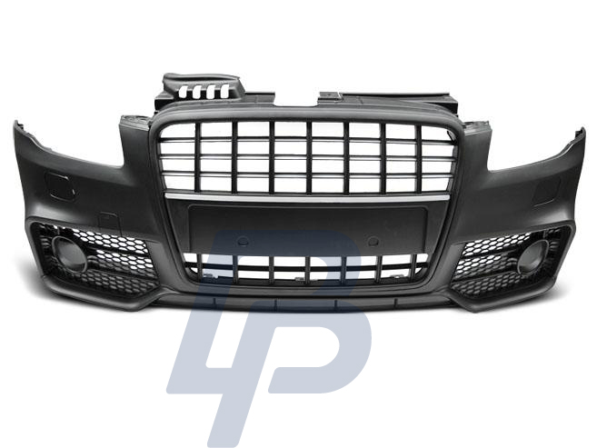 AUDI A4 04-08 S-LINE BLACK FRONT BUMPER - 2