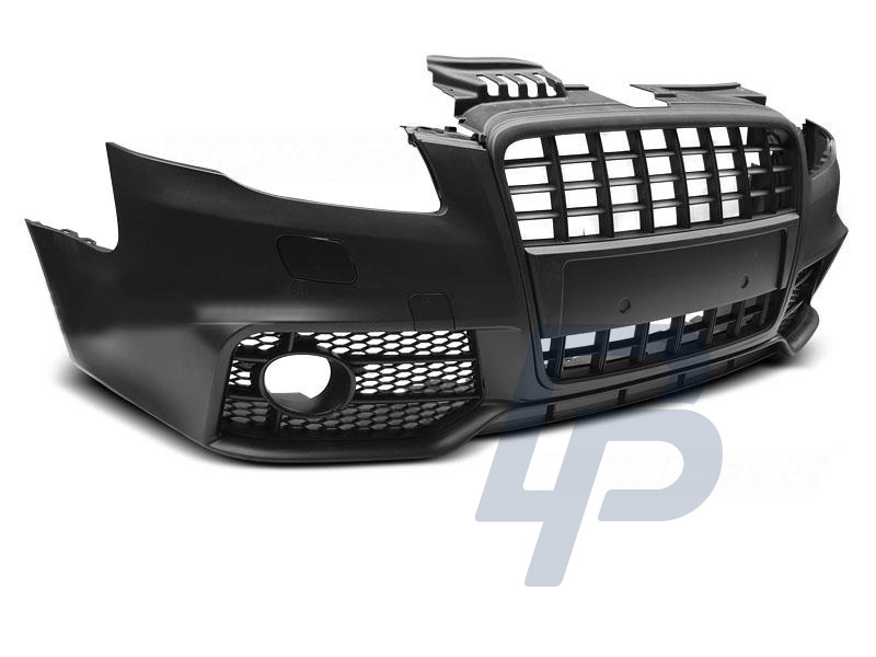 AUDI A4 04-08 S-LINE BLACK FRONT BUMPER - 6