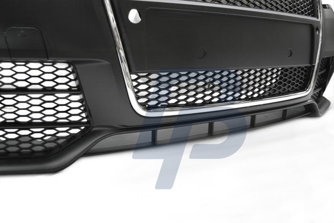 AUDI A4 04-08 RS STYLE CHROME BLACK PDC FRONT BUMPER - 4