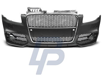 AUDI A4 04-08 RS STYLE CHROME BLACK PDC FRONT BUMPER