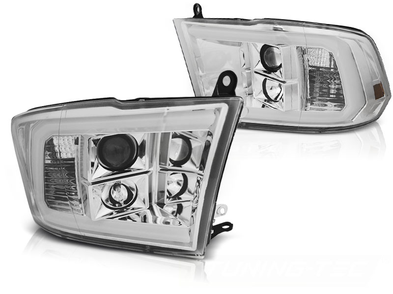 STRÅLKASTARE DODGE RAM 2009-2018 TUBE LIGHT KROM