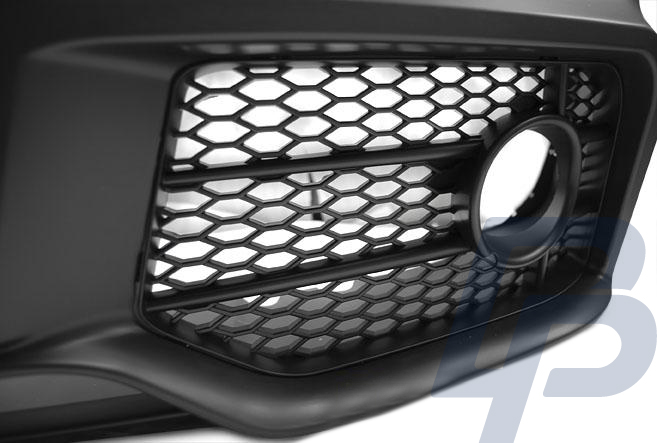 AUDI A4 04-08 RS STYLE BLACK PDC FRONT BUMPER - 3