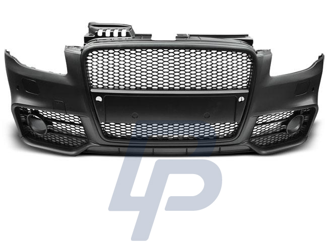 AUDI A4 04-08 RS STYLE BLACK PDC FRONT BUMPER - 2