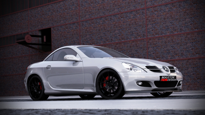 FRONT SPLITTER MERCEDES SLK R171 STANDARD BUMPER - 3