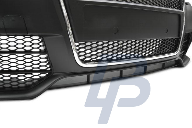 AUDI A4 04-08 RS STYLE CHROME BLACK FRONT BUMPER - 4