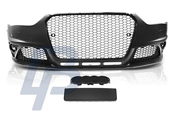 AUDI  A4 B8 12-15 RS STYLE BLACK PDC FRONT BUMPER