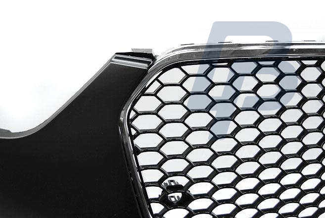 AUDI  A4 B8 12-15 RS STYLE CHROME BLACK PDC FRONT BUMPER - 3