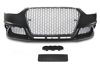 AUDI  A4 B8 12-15 RS STYLE CHROME BLACK PDC FRONT BUMPER