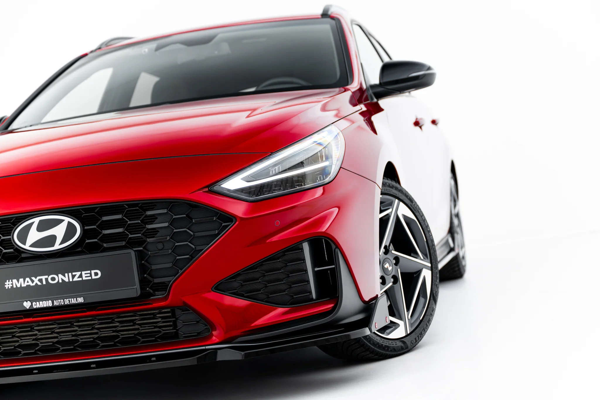 FRONT SPLITTER V.1 + FLAPS SUITABLE FOR HYUNDAI I30 N-LINE WAGON MK3 FACELIFT – MAXTON DESIGN