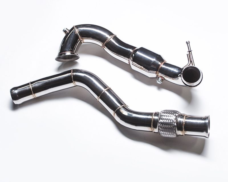 AGENCY POWER HIGH FLOW 200 CELL CATTED TWO PIECE DOWNPIPE MERCEDES BENZ A45 AMG | CLA45 AMG | GLA45 AMG - 2