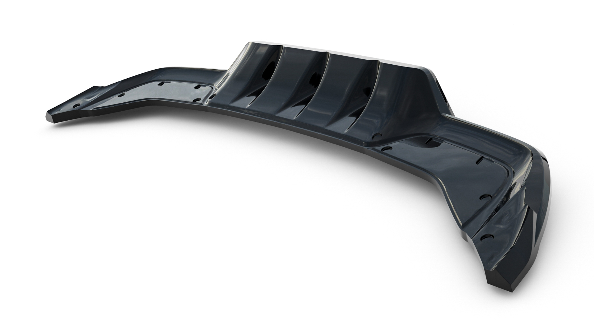 REAR SPLITTER (WITH VERTICAL BARS) V.2 SUITABLE FOR CUPRA LEON HATCHBACK MK1 FACELIFT – MAXTON DESIGN - 2