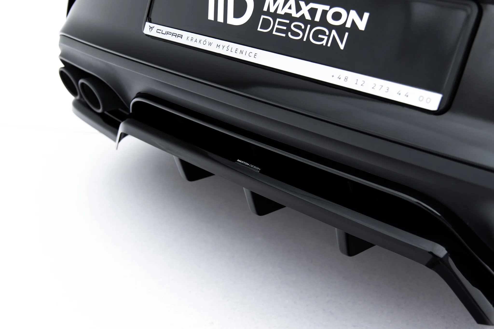 REAR SPLITTER (WITH VERTICAL BARS) V.2 SUITABLE FOR CUPRA LEON HATCHBACK MK1 FACELIFT – MAXTON DESIGN - 3