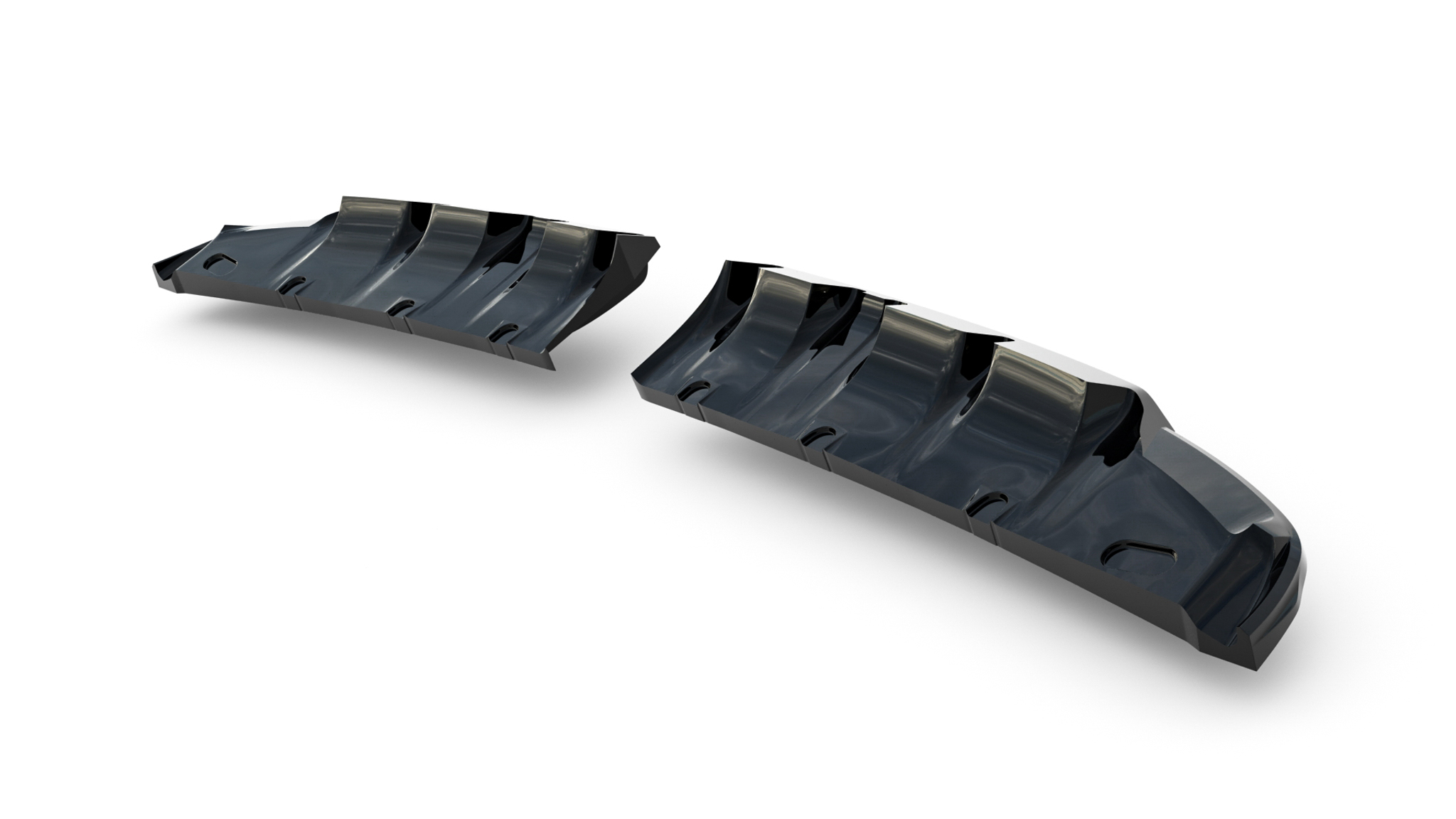 REAR SPLITTER (WITH VERTICAL BARS) SUITABLE FOR MINI COOPER JOHN COOPER WORKS F65 – MAXTON DESIGN - 6