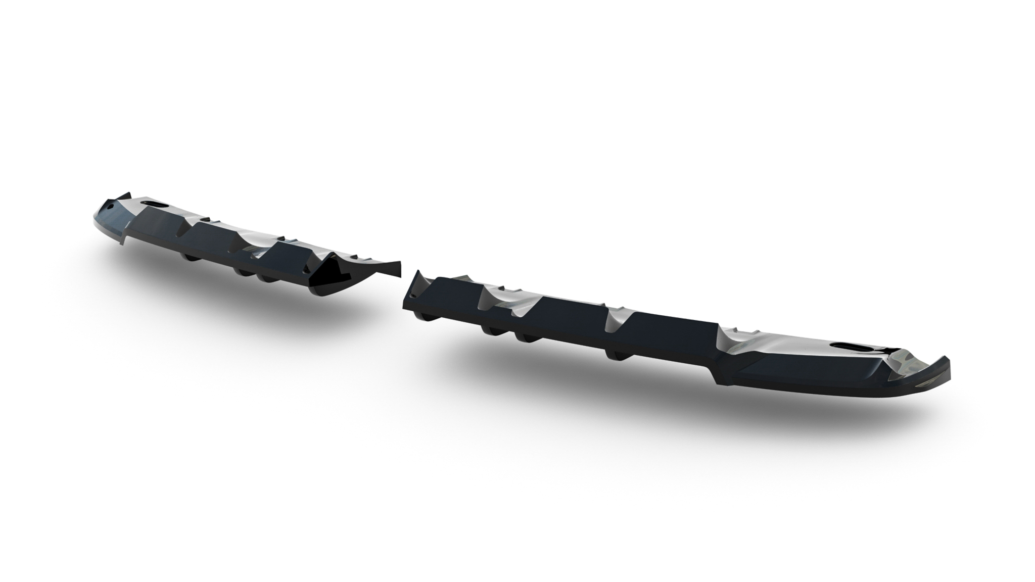REAR SPLITTER (WITH VERTICAL BARS) SUITABLE FOR MINI COOPER JOHN COOPER WORKS F65 – MAXTON DESIGN - 4