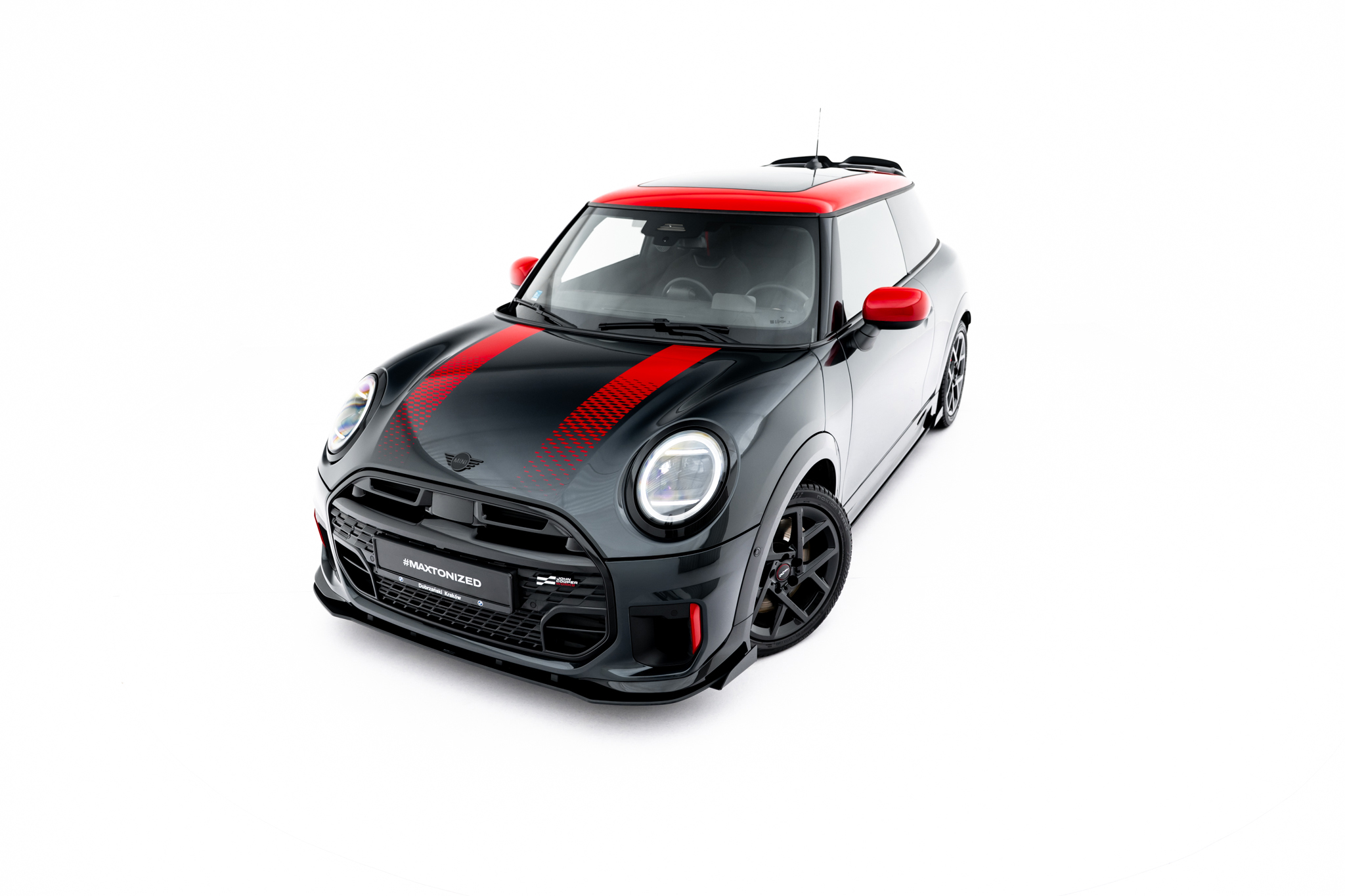STREET PRO FRONT SPLITTER + FLAPS SUITABLE FOR MINI COOPER JOHN COOPER WORKS F65 – MAXTON DESIGN - 5