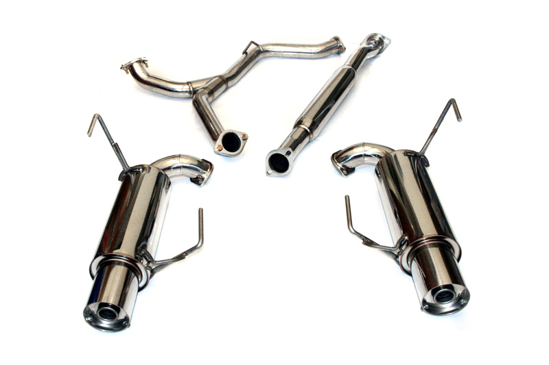 AGENCY POWER CATBACK EXHAUST SYSTEM DUAL 4IN TIPS SUBARU WRX SEDAN 08-12 - 3