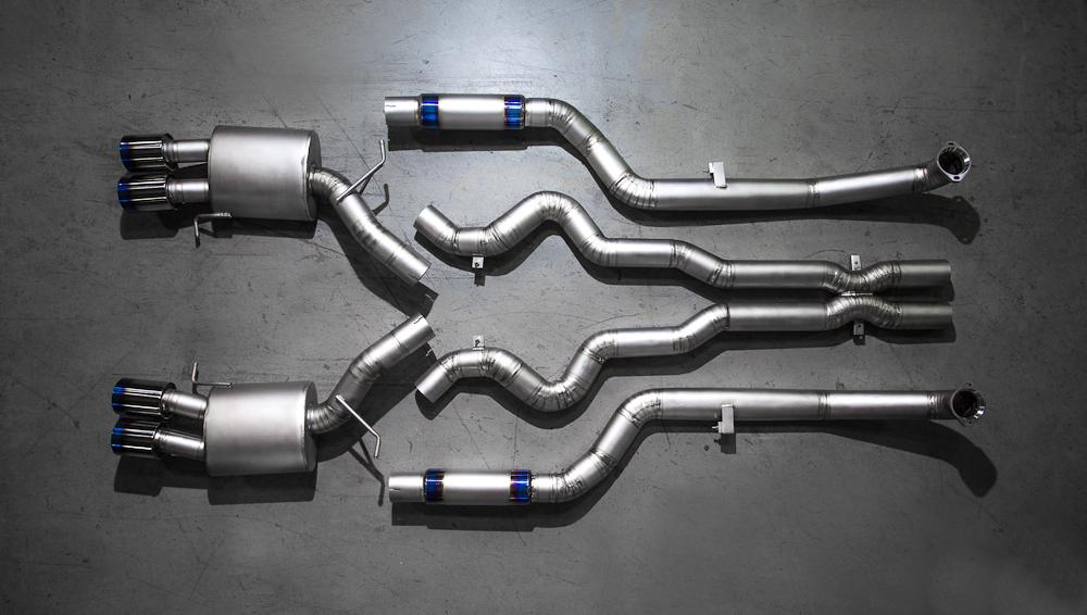 AGENCY POWER FULL TITANIUM MIDPIPE CATBACK EXHAUST SYSTEM SATIN TIPS BMW M5 F10 2013+ - 4