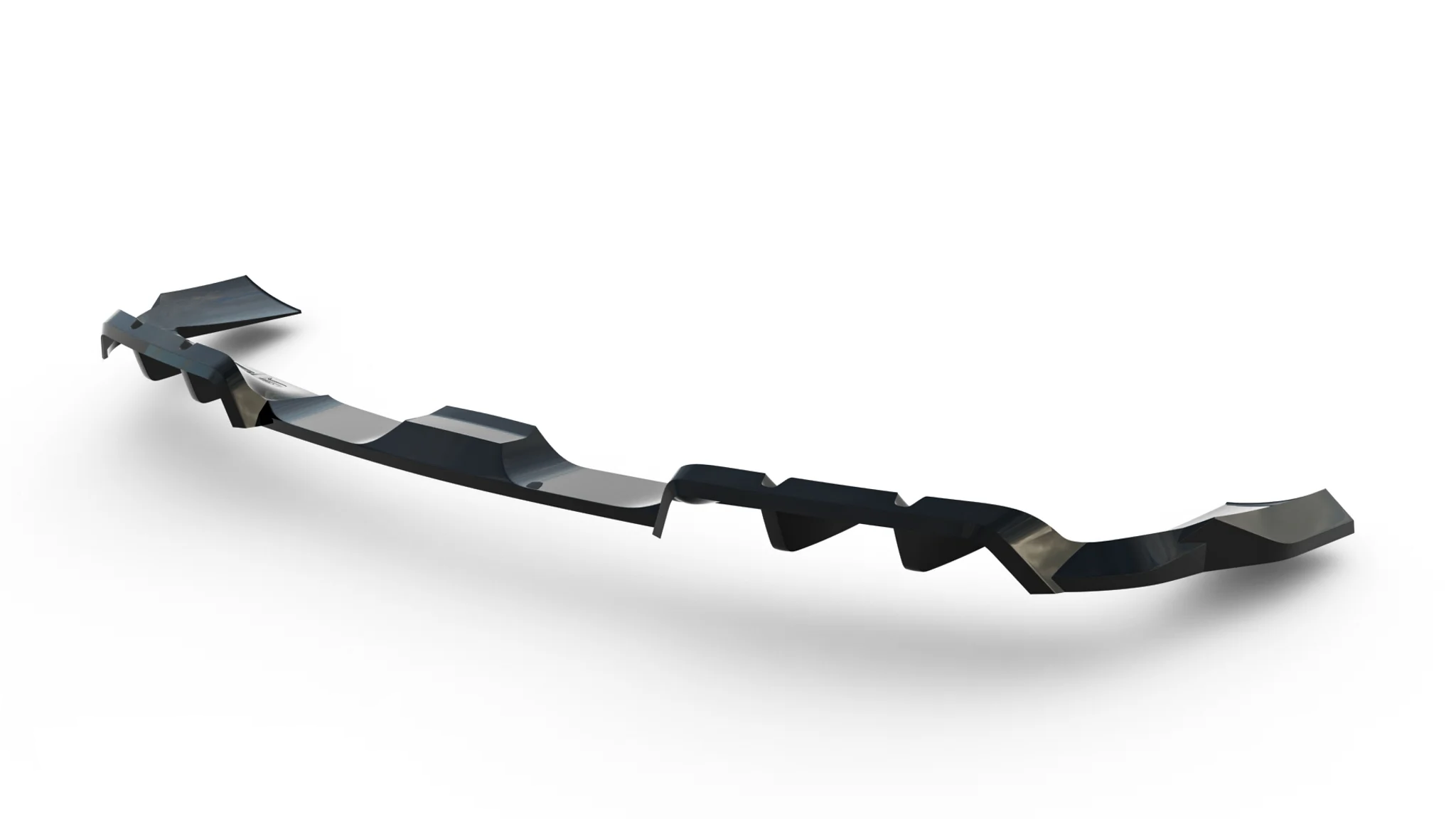REAR SPLITTER (WITH VERTICAL BARS) SUITABLE FOR PORSCHE CAYENNE GTS / TURBO SPORT PACK / TURBO E-HYBRID GT PACK COUPE MK3 FACELIFT – MAXTON DESIGN - 4