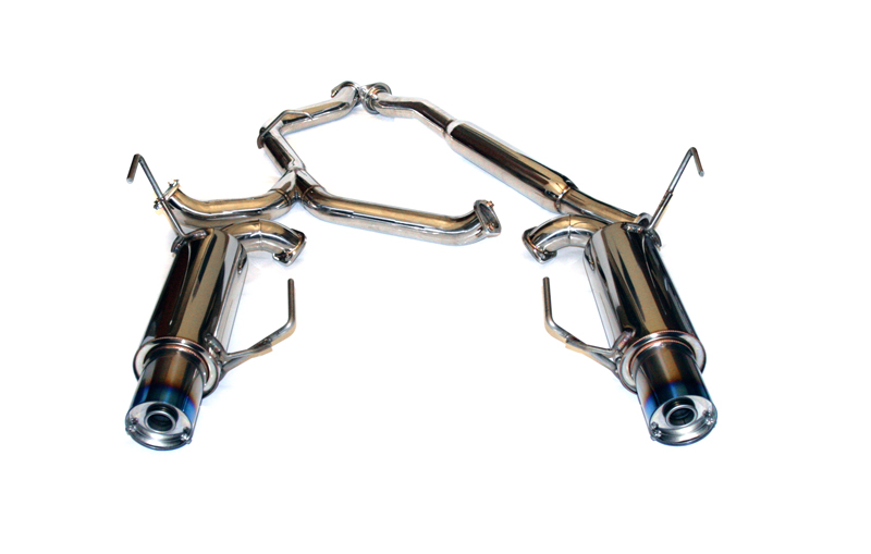 AGENCY POWER TITANIUM TIP CATBACK DUAL EXHAUST SYSTEM SUBARU WRX SEDAN 08-12 - 4