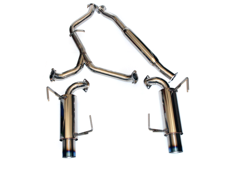 AGENCY POWER TITANIUM TIP CATBACK DUAL EXHAUST SYSTEM SUBARU WRX SEDAN 08-12 - 2