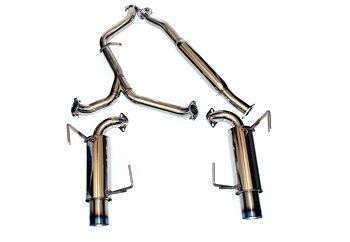 AGENCY POWER TITANIUM TIP CATBACK DUAL EXHAUST SYSTEM SUBARU WRX SEDAN 08-12