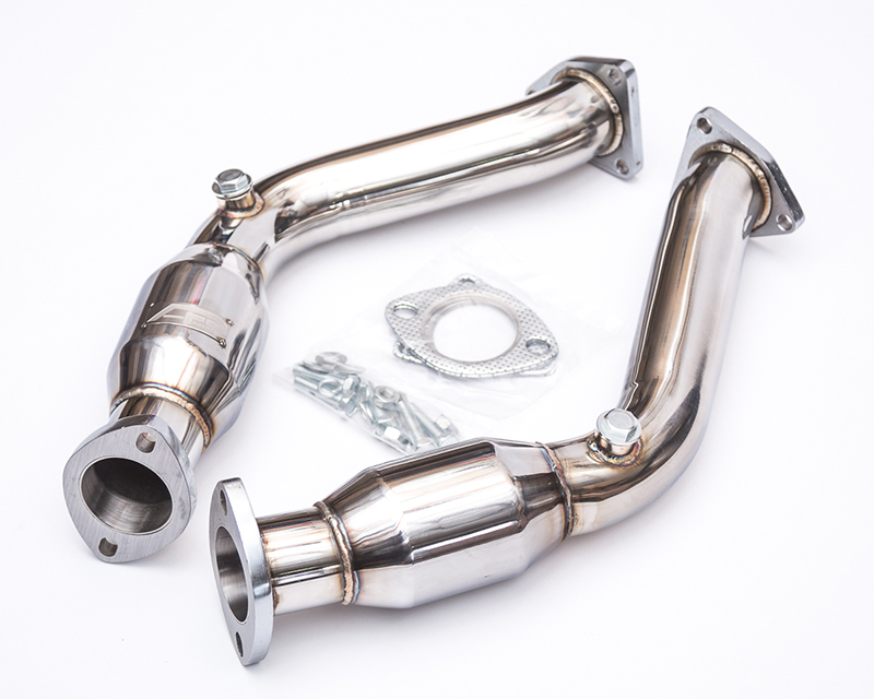 AGENCY POWER STAINLESS STEEL 200 CELL HIGH FLOW CAT TEST PIPES NISSAN 350Z 03-06 - 3