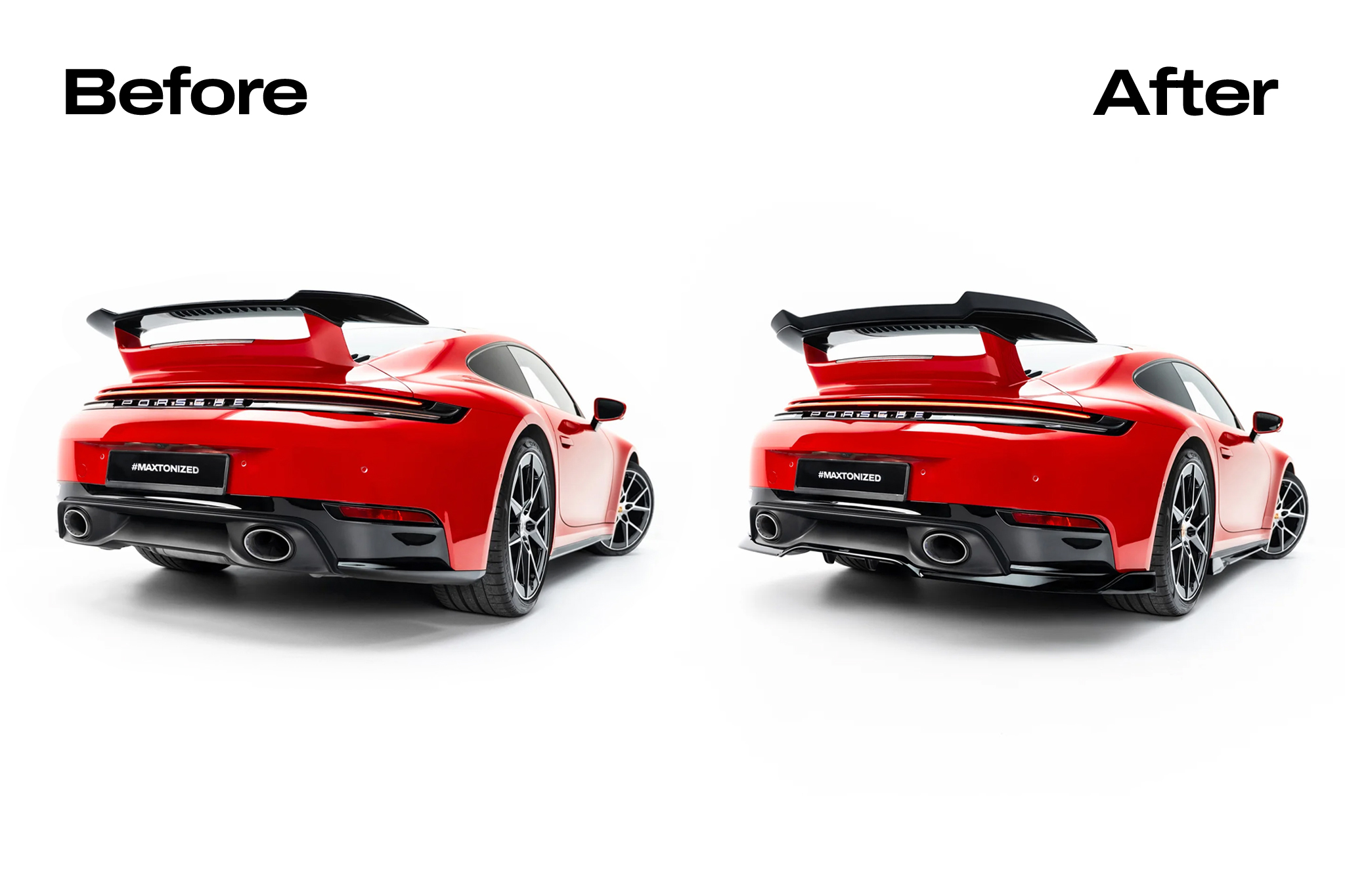 REAR SPLITTER (WITH VERTICAL BARS) SUITABLE FOR PORSCHE 911 CARRERA AERO 992 FACELIFT – MAXTON DESIGN - 8