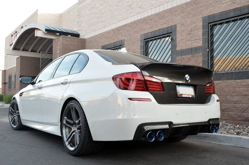 AGENCY POWER FULL TITANIUM MIDPIPE CATBACK EXHAUST SYSTEM COLOR TIPS BMW M5 F10 2013+ - 2