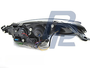 STRÅLKASTARE PEUGEOT 207 2006-2012 DAYLIGHT KROM W/MOTOR