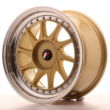 JAPAN RACING JR26 17X9 ET20-35 BLANK GOLD