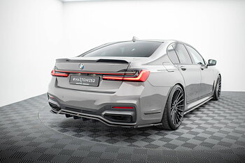 Central Rear Splitter (Vertical Bars) V.2 BMW 7 G11 M-Pack Facelift