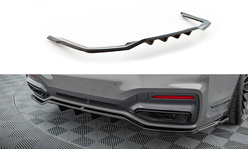 Central Rear Splitter (Vertical Bars) V.2 BMW 7 G11 M-Pack Facelift