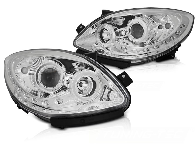 STRÅLKASTARE RENAULT TWINGO 2007-2011 DAYLIGHT KROM