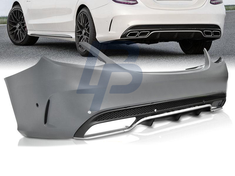 MERCEDES W205 14- C63 STYLE PDC REAR BUMPER - 5