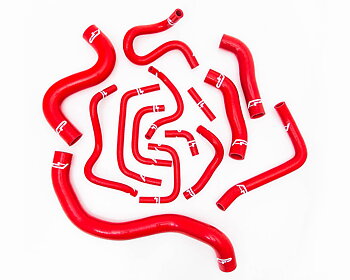 AGENCY POWER 14PC RED SILICONE RADIATOR HOSE KIT NISSAN GT-R R35 09-16