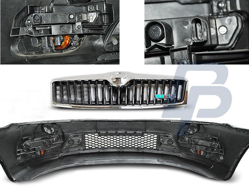 SKODA OCTAVIA II FACELIFT 09-13 RS FRONT BUMPER - 2