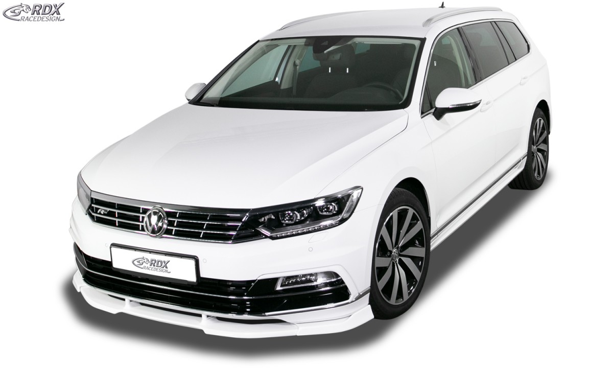 FRONT SPOILER VARIO-X VW PASSAT 3G B8 R-LINE FRONT LIP SPLITTER - 2