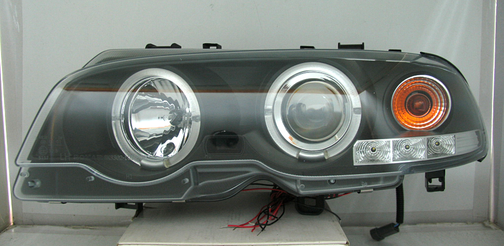 BMW 3 E46 COUPE/CABRIO ANGEL EYE HEADLIGHTS BLACK V1