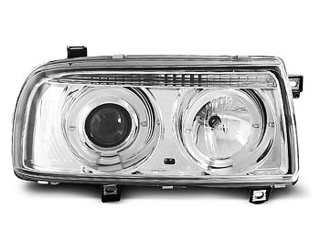 HEADLIGHTS VW VENTO 01.92-08.98 ANGEL EYES CHROME