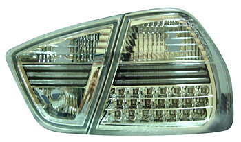 BMW 3 E90 4D 05-08 LED TAILLIGHTS CLEAR V1