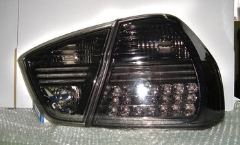 BMW 3 E90 4D 05-08 LED TAILLIGHTS SMOKE V1