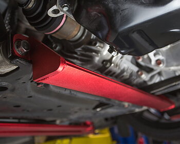 AGENCY POWER FRONT LOWER TIE BAR MITSUBISHI EVO X 08-14